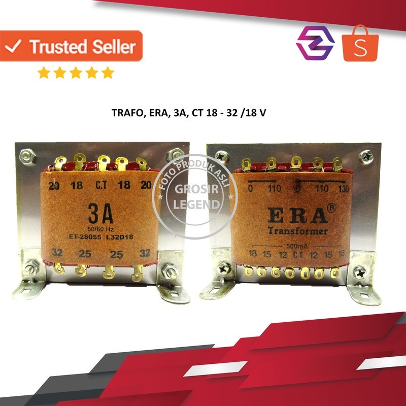Trafo travo 3A ampere 32V CT Era murni tembaga