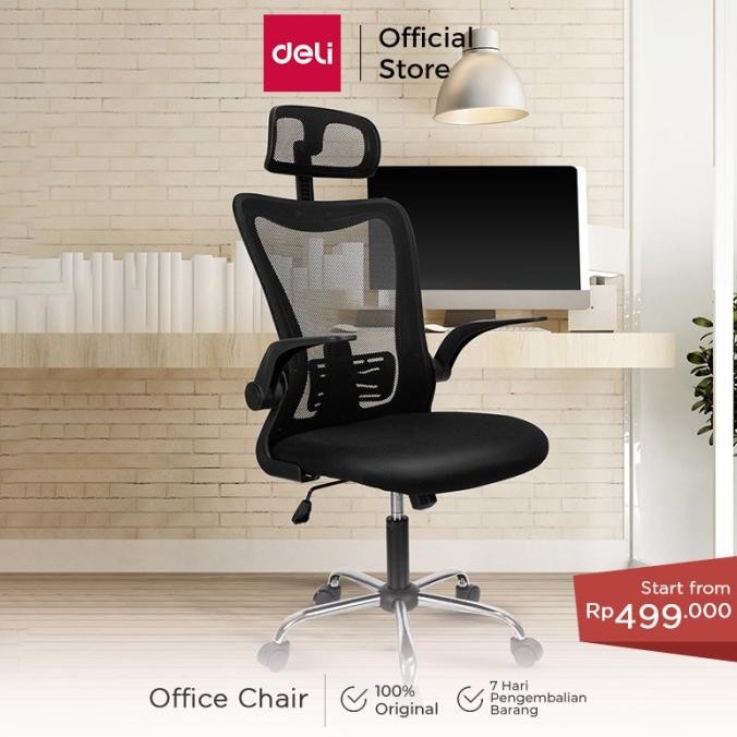 Deli Kursi Kantor / Kursi Kerja Jaring dengan Senderan Kepala E492X