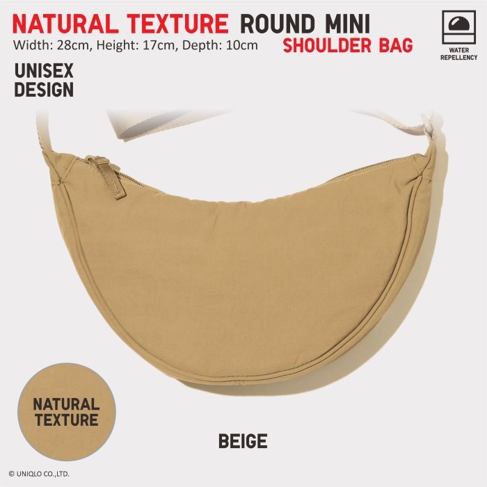 OBRAL Round Mini Shoulder Bag Tas Bahu Bulat Selempang Unisex Ori UNIQLO