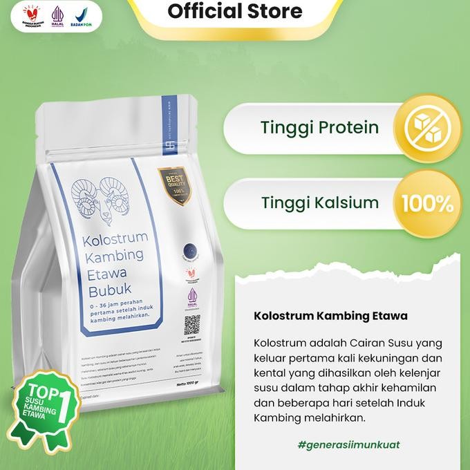 

Susu Kambing Etawa Kolostrum Colostrum Murni Organik Bubuk Bang Syams H24S