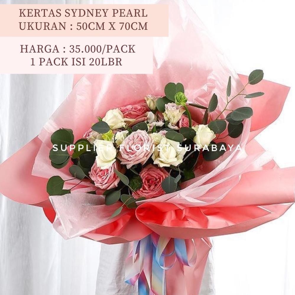 

COD [1 PACK ISI 20 LEMBAR] KERTAS SYDNEY PEARL 50CM X 70CM KERTAS BUKET BUNGA KOREAN KERTAS KREMES LUNGSUT LUNGSET KERTAS TISSUE UNTUK BAJU SEPATU KUE TART ke-72