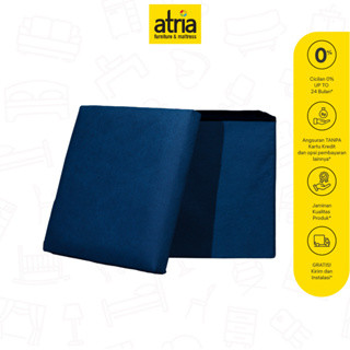Atria Bangku Lipat Klein Foldable Storage Ottoman 38X38X38Cm Grey/Navy