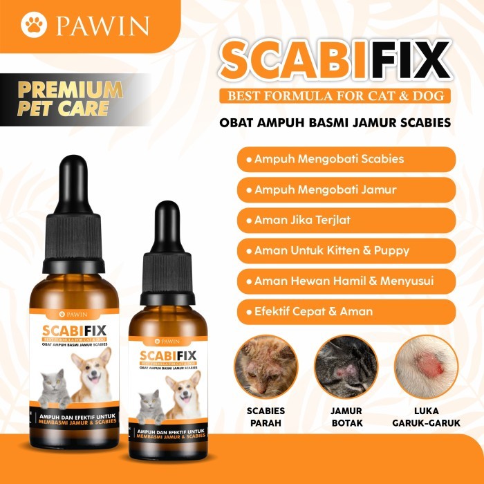 Scabifix Obat Scabies Anjing Kucing Ampuh Basmi Jamur Scabies