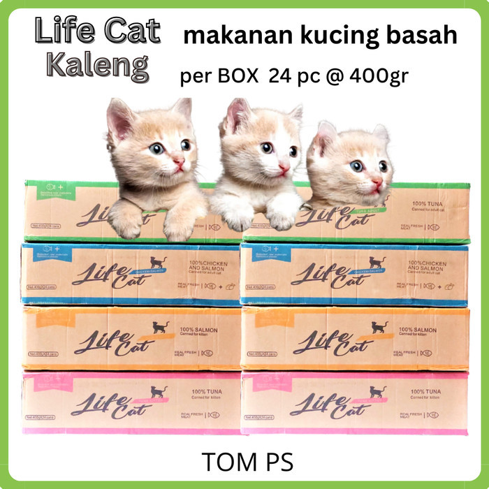 Life Cat Kaleng 400 Gr Makanan Kucing Dus Box Isi 24 Wet Cat Food