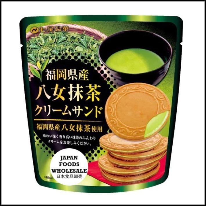 

Nanao Matcha Cream Sandwich Biscuit / Cemilan Jepang / Biskuit Impor
