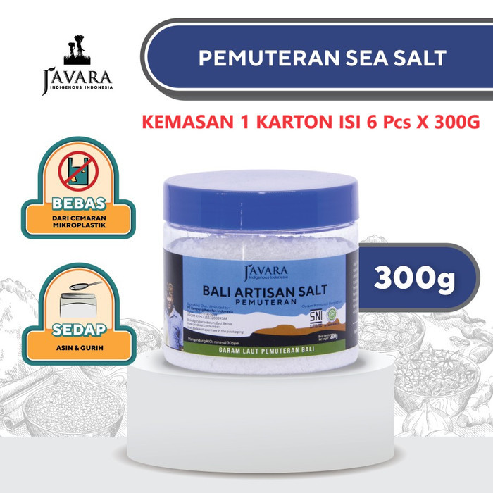 

Javara Pemuteran Sea Salt Garam Laut Murni 300 g - Kemasan 1 Karton