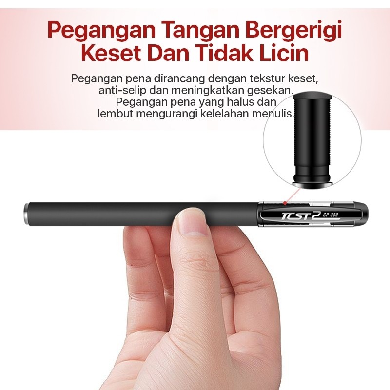 

[Paus Md] Gel Pen Pulpen Gel Tabung Jarum Penuh 3 Warna 0.5Mm 1 Pcs