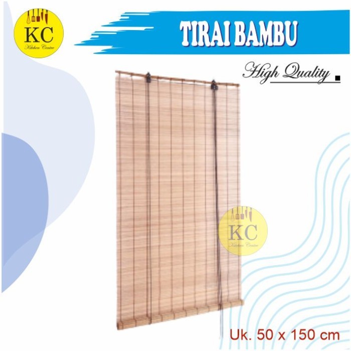 Tirai Bambu Kerai Bambu Putih 50 X 150 Cm