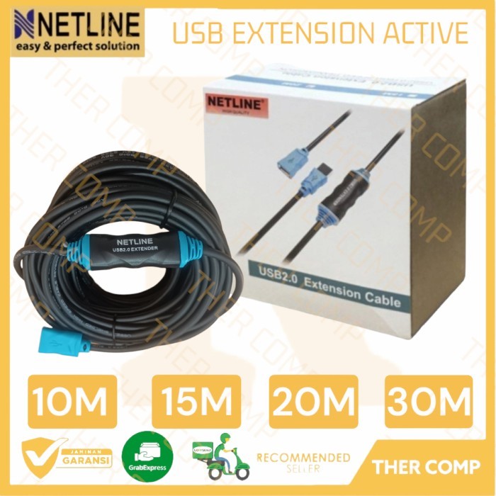 Cable Usb Extension Active 30 Meter Usb 2.0 Extender Aktif Netline