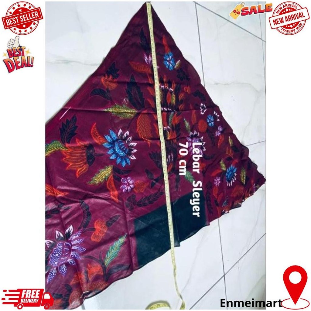 

(Sakera) Sleyer Khas Madura Merah Lasem D Cod