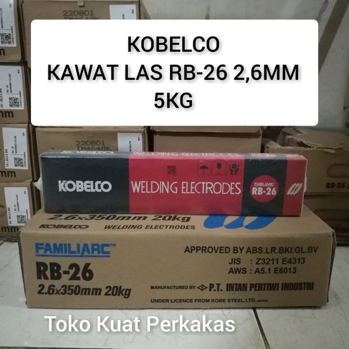 Kawat Las listrik KOBE RB-26 2.6mm AWS E6013