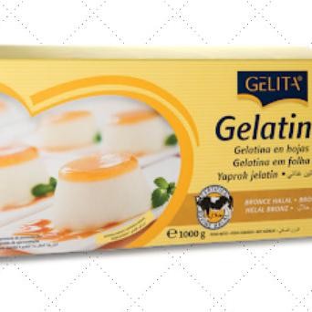 

Gelatin Lembaran Halal 1 Kg / Box - Gelatin Sheet Gelatine Gelita Sapi