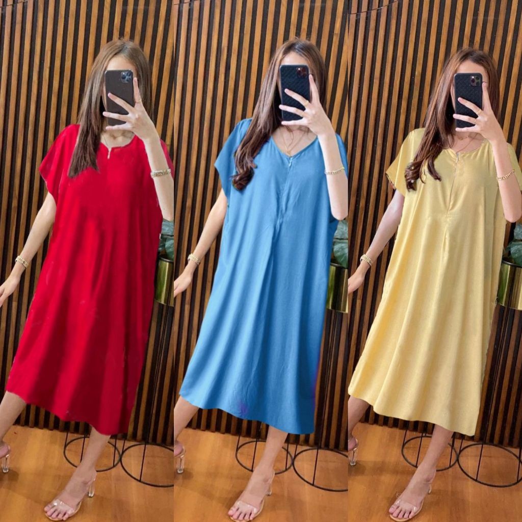 Daster Wanita Terbaru 2024 Dres Dstr Selutut Dress Remaja Kekinian Sexy Fashion Ibu2 Menyusui Jumbo 