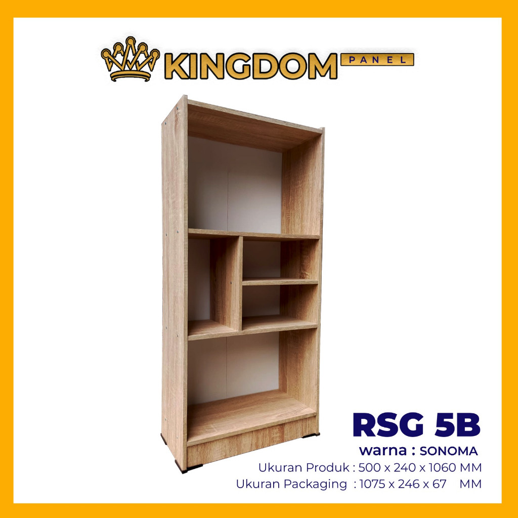 RAK BUKU SERBAGUNA SUSUN 4 KAYU