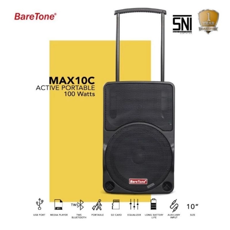 Speaker Portable Baretone 10inch MAX10C