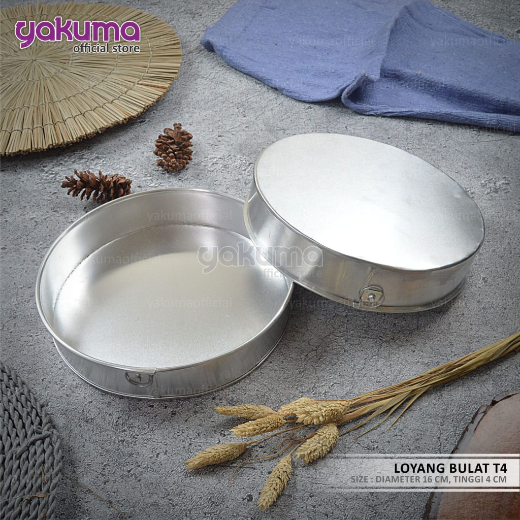 Loyang Kue Bolu Bulat Kecil Pendek Tinggi 4cm Diameter 8 10 12 14 16 18