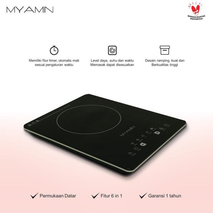 MYAMIN Kompor Induksi/Kompor Listrik/Kompor Portable/Cooktop 1000 Watt