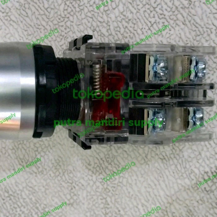 PUSH BUTTON 22MM ON OFF LOCK MERK HANYOUNG KOREA HEMAT