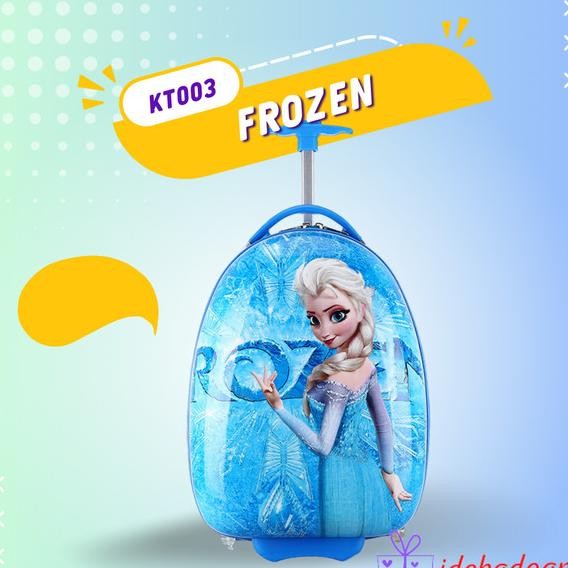 Tas Trolley Koper Telur 16 Inch Sekolah Anak Cewek Sd 2 Roda Frozen