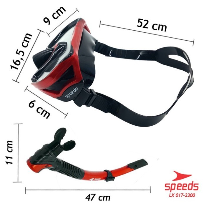 Els Kacamata Snorkeling Set Alat Snorkeling Original Gratis Tas Speeds