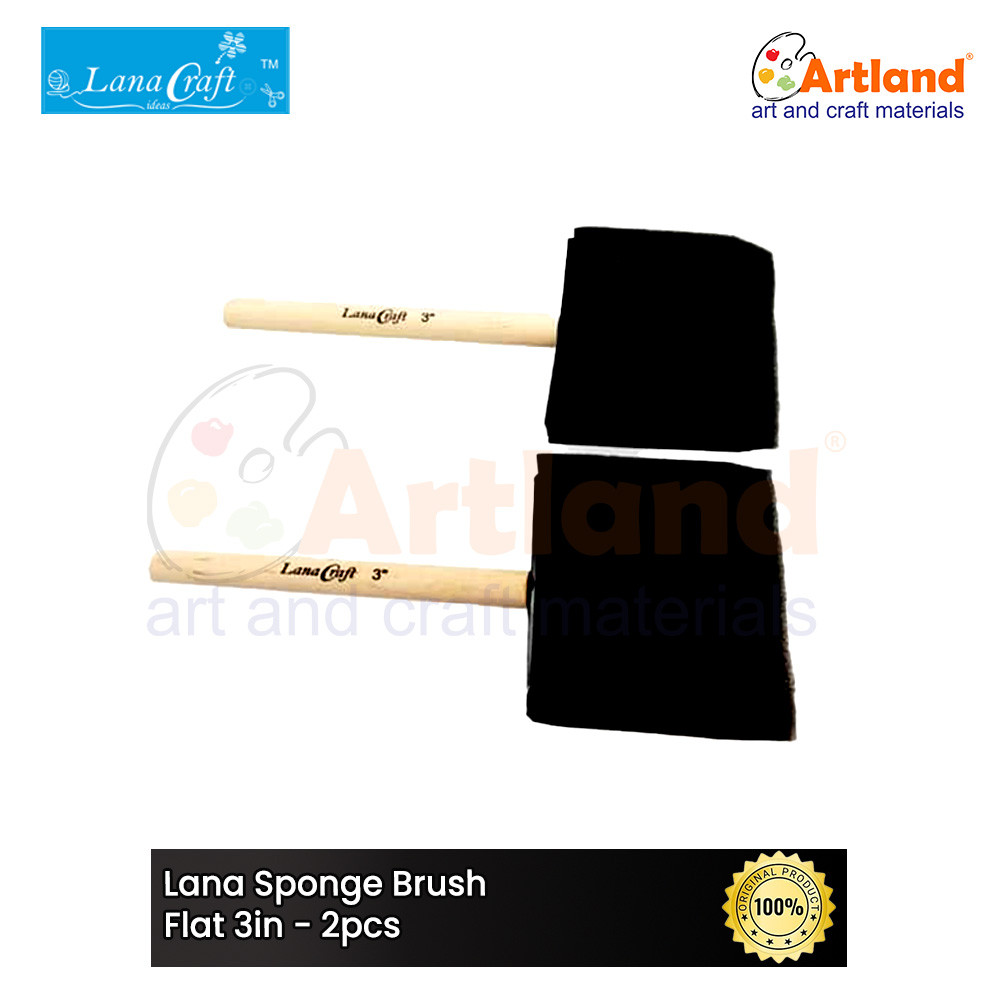 

Lana Sponge Brush Flat 3in 2pcs - Kuas Spons Datar 3in Isi 2