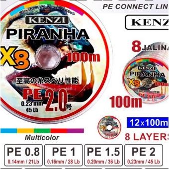 Senar Pancing Pe Piranha X8 100M Ter