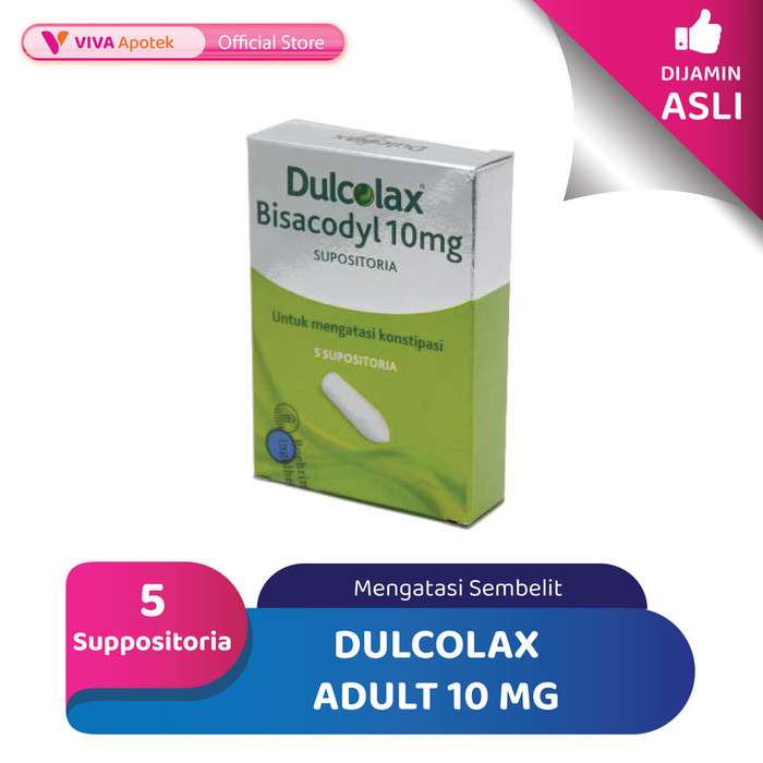 Dulcolax Adult 10 mg Suppositoria Mengatasi Sembelit (5 Suppositoria)