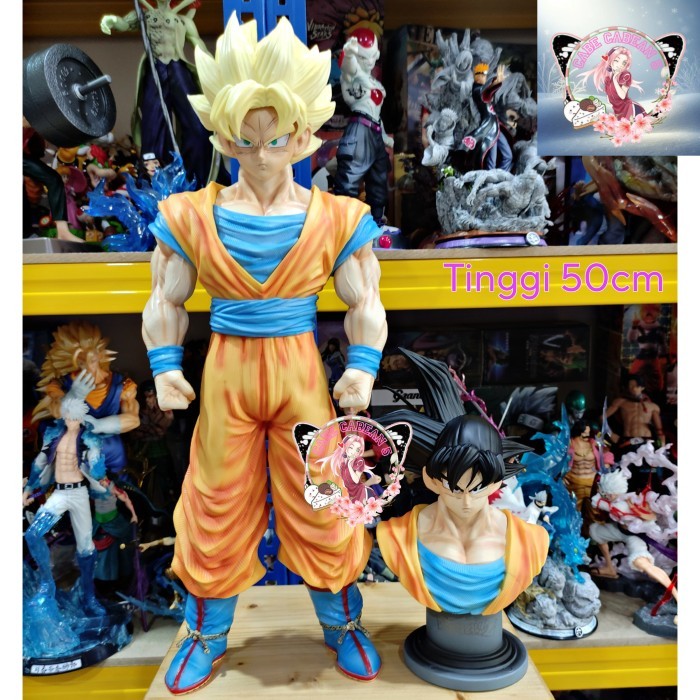 Statue Son Goku 2 Heades Jumbo Size 50Cm Action Figure Dragon Ball Z Gk Collection
