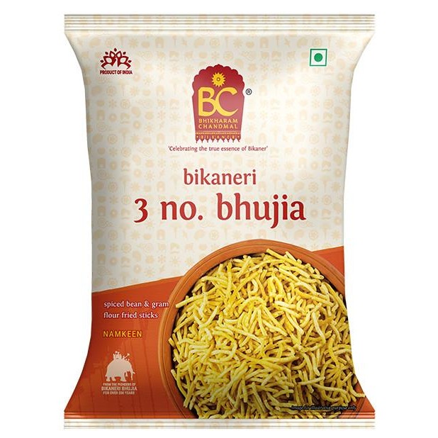 

siap kirim] BIKANERI 3 NO. BHUJIA BHIKHARAM CHANDMAL 200G / Namkeen / Indian Snacks