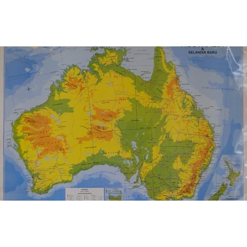 

Peta Australia & Selandia Baru (Bingkai)