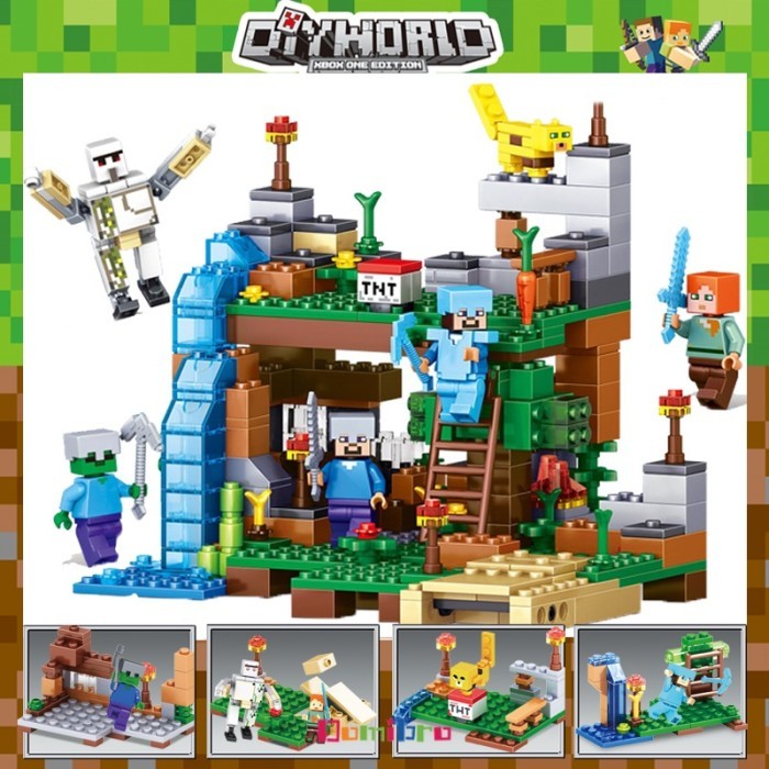 Lego Mine Craft Diy My World 3 Water Fall