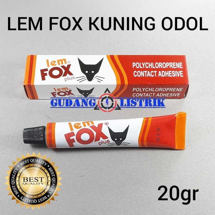 

------] Lem Fox Plus Kuning Odol 20gr Polychloroprene Contact Adhesive