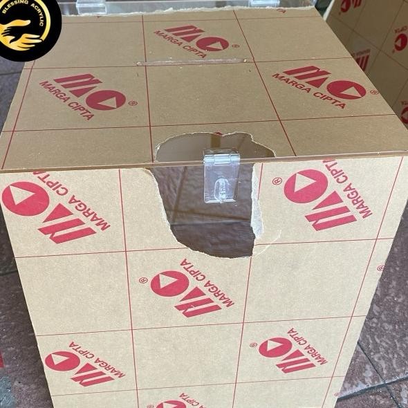 Acrylic Kotak Saran/Kotak Amal/Kotak Undian Tebal 5Mm. 30X30X45Cm