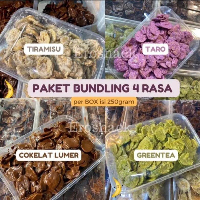 

jk-54 paket hemat 4box kripik pisang lumer bnget ukuran 250gr Original