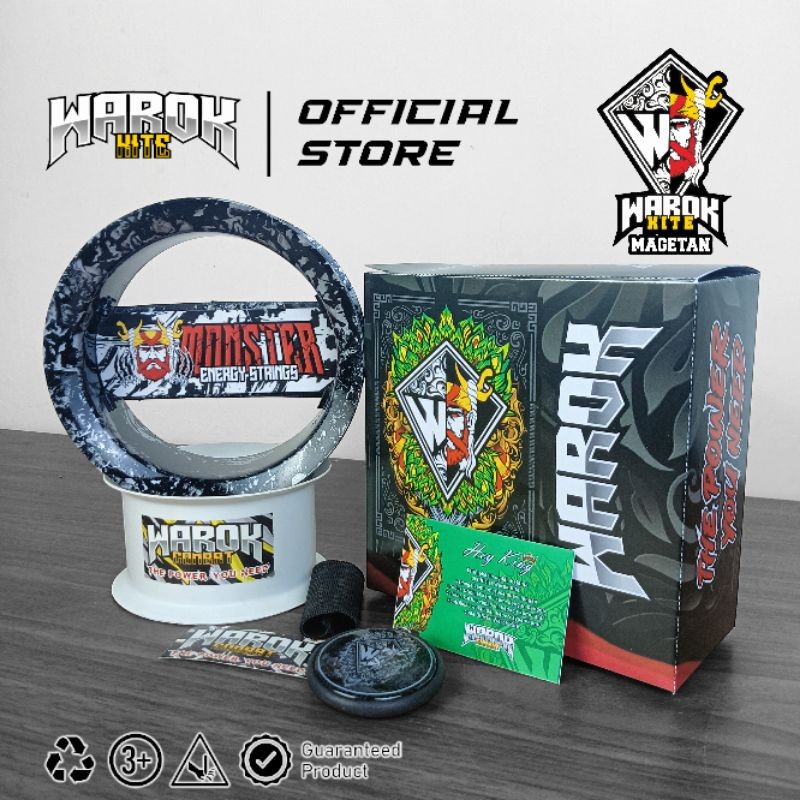Bladu/Gulungan Layangan Warok Motif BLACK MONSTER UK 4 Inch Ketebalan Sedang (GRATIS TAMBAH NAMA)(ma