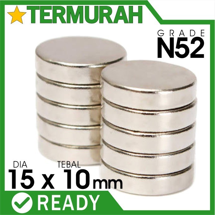 

@#@#@#] magnet neodymium 15x10mm 15x10 mm 15 x 10 bulat koin neodimium neo