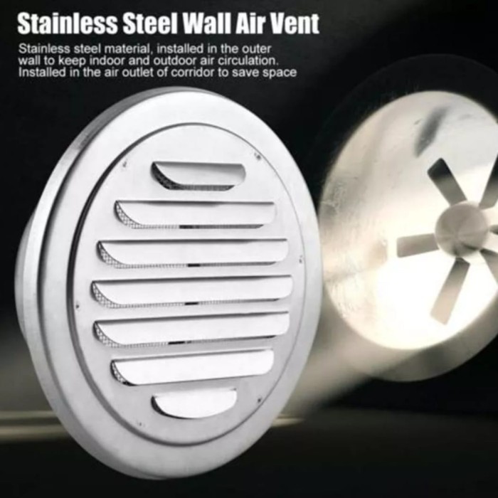 "'''] tutup cerobong asap exhaust 3 in stainless / exhaust fan grille 3"