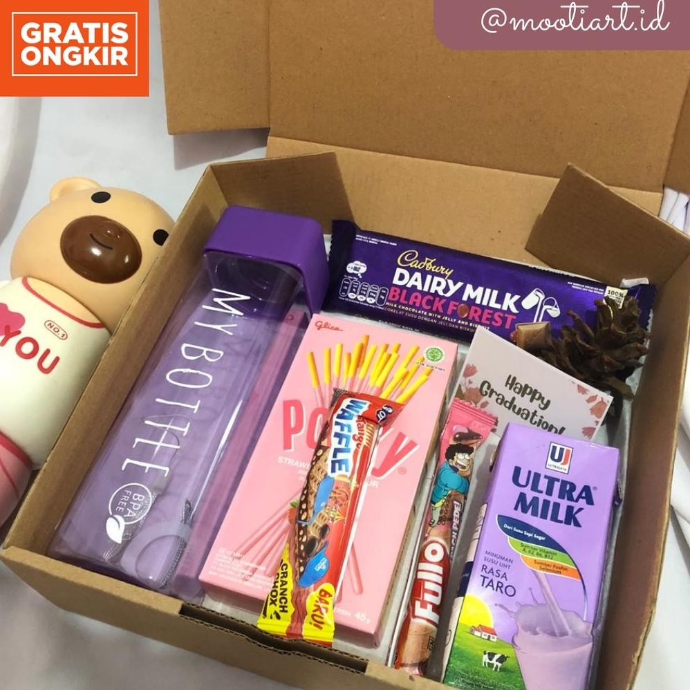 

By05 [MOOTIART.ID] HAMPERS SNACK gift box murah cewe cowok hadiah wisuda kado ulang tahun hadiah anniv Hemat