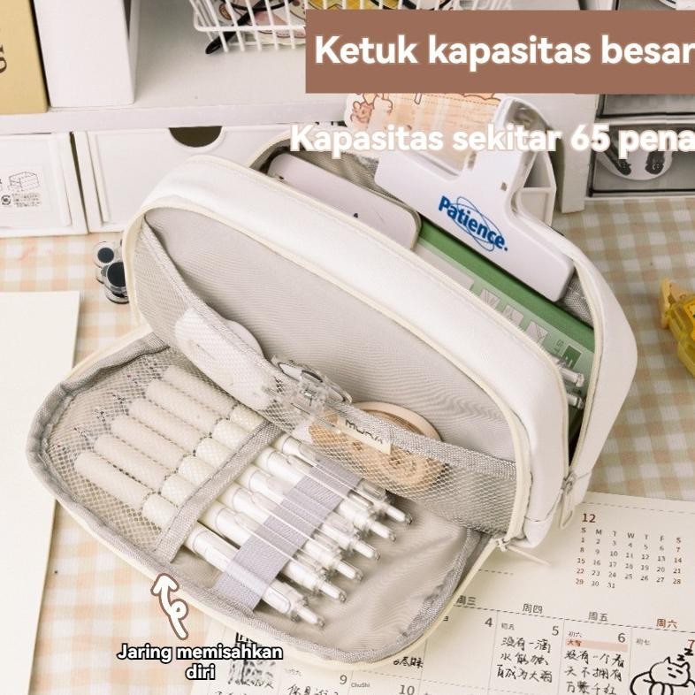 

see-97 Kotak Pensil Kanvas Multiwarna Kotak Pena Estetika Kapasitas Besar Korea Perlengkapan Penyimpanan Alat Tulis Siswa Sekolah Viral