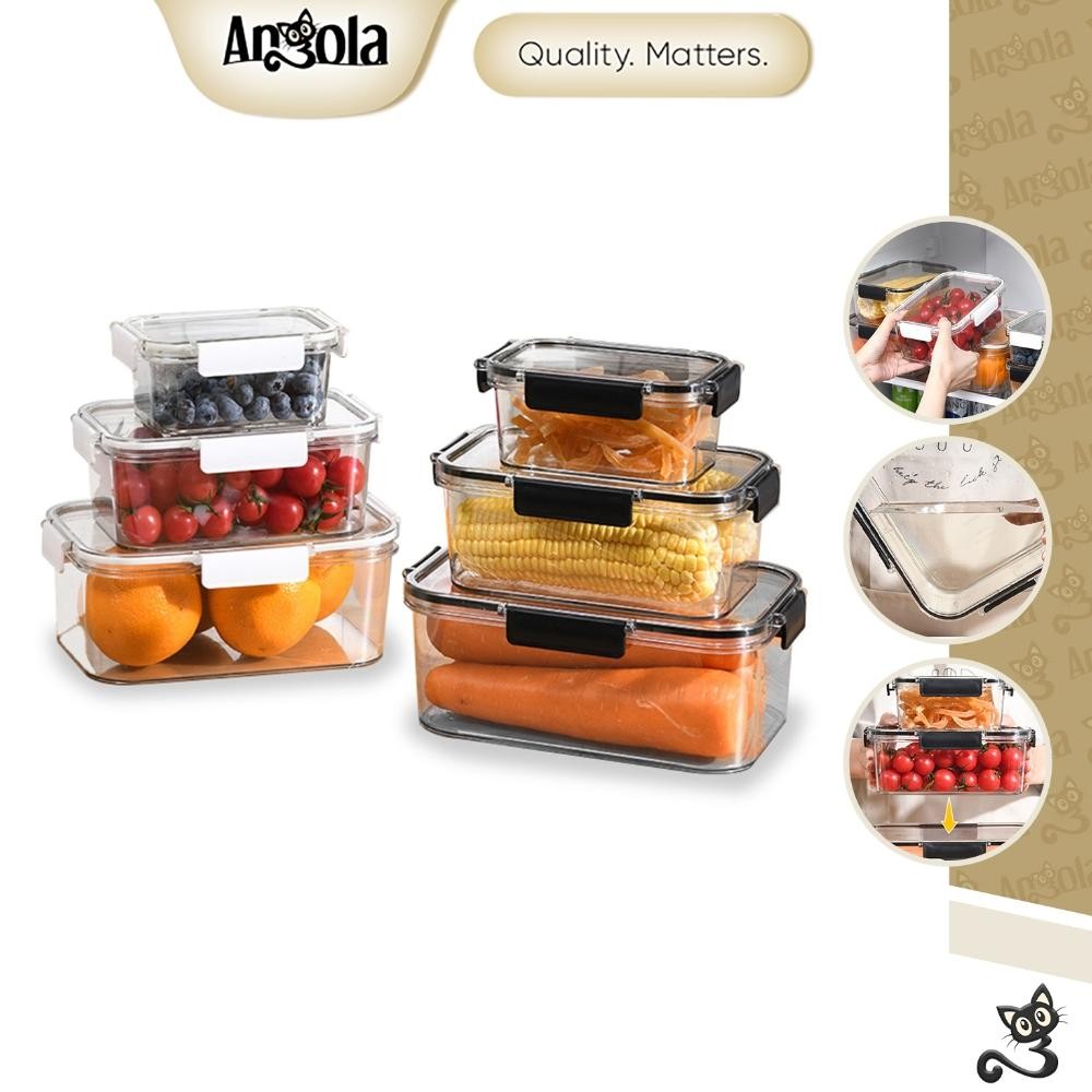 Berkualitas [C60 & C44 Beda Material] Angola Kontainer Makanan Kulkas C60-C62 Food Storage Box Kotak