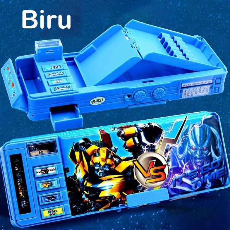 

tru-63 Tempat Pensil Magnet Sandi Kotak Pensil Anak Kode Sandi Kunci Kombinasi Tombol Multifungsi Tempat Pensil Dua Sisi Tahan Air Dengan Rautan Pensil Tempat Pensil Berkapasitas Besar Termurah