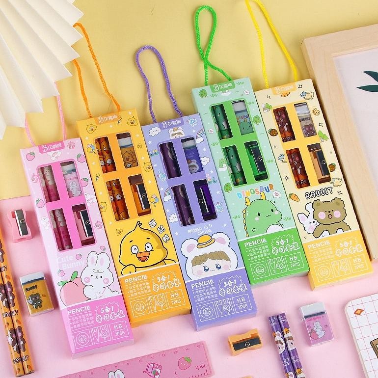 

Terbaru GROSIR 30pcs set stationery paket alat tulis sekolah anak hadiah hampers kado lomba anak Sale
