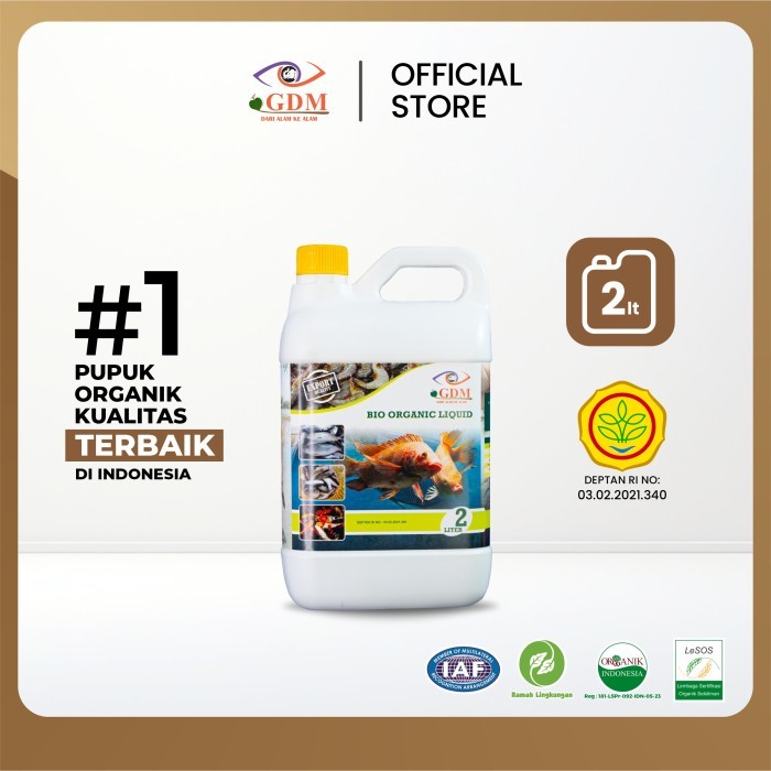 Gdm Suplemen Organik Cair Untuk Perikanan Ukuran 2 Liter