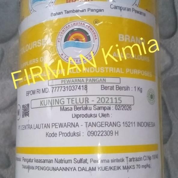 

Pewarna Makanan Berat 1 Kg Kuning Telur-202115 Coloursea