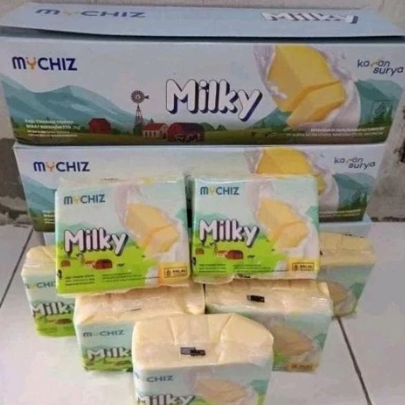 

keju Mychizz Milky 250 Gram per box isi 8