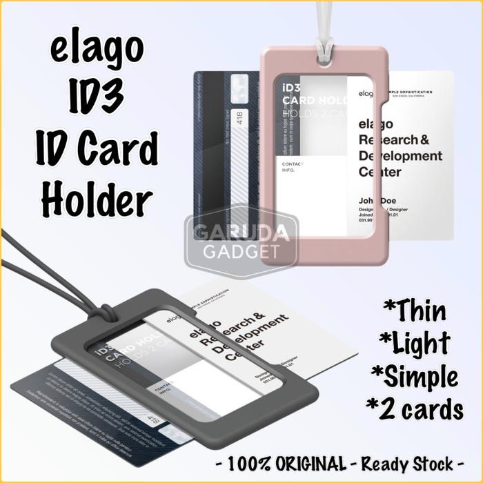 

Terbaru!!! Elago ID3 ID Card Holder Strap Name Tag Kerja Kantor NameTag Nama Dada