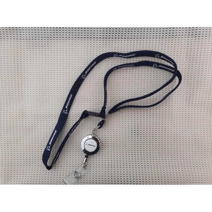 

Terbaru!!! Lanyard/ Tali Id Card Boeing Navy Retractable Official Merchandise