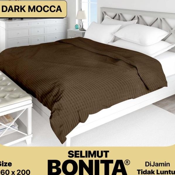 Bonita Luxury - Selimut Bulu (160X200) Preer Polos Embossed Terlaris