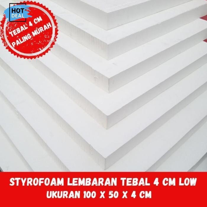 Cod Styrofoam Lembaran 4 Cm Low / Sterofoam Lembaran Ukuran 4 Cm Low Kekinian