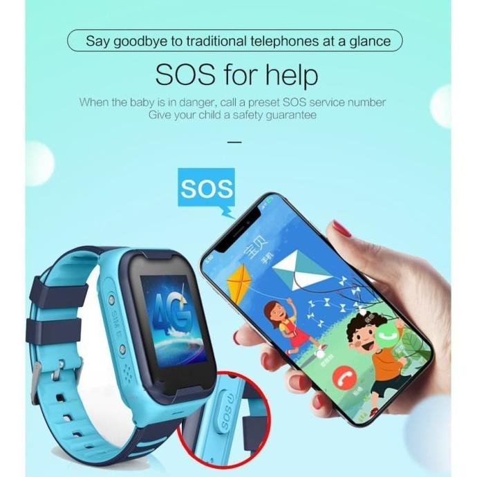 A36E 4G Video Call Waterproof Gps Wifi Smart Watch Kids Watch Call